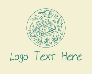 Transportation - Traveling Camping Van logo design