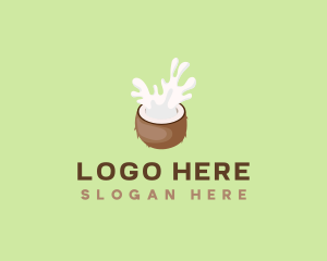 Tropical Coconut Fruit Logo