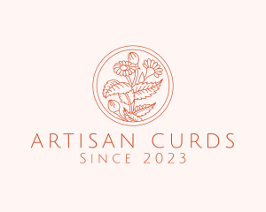 Elegant Artisan Flower logo design