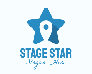 Actor - Location Pin Star logo design