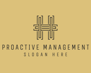Management - Insurance Management Letter H logo design