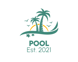 Resort - Summer Wave Travel logo design