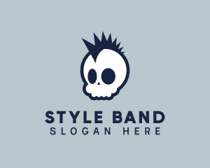 Cool Punk Skull logo design