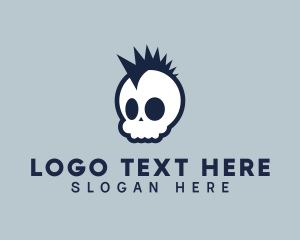 Skull - Cool Punk Skull logo design