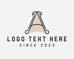 Letter A - Retro Leaf Circus logo design