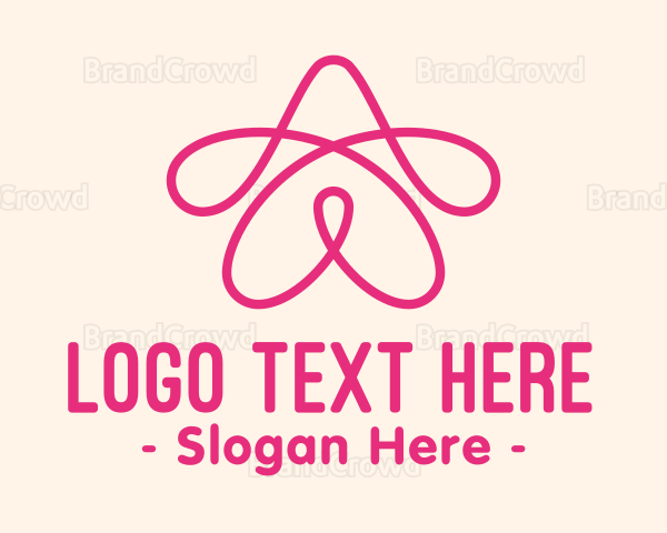Pink Star Loop Logo