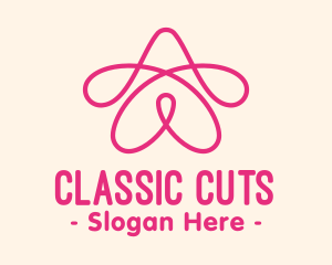 Pink Star Loop logo design