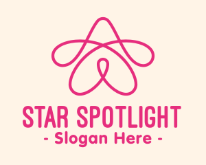 Pink Star Loop logo design