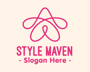 Fashionista - Pink Star Loop logo design