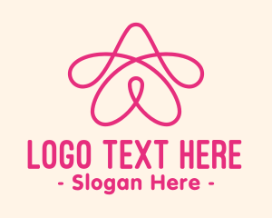 Feminine - Pink Star Loop logo design