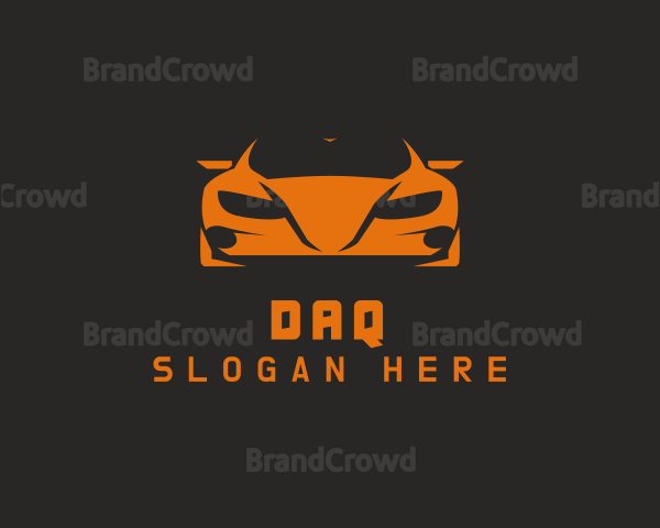 Orange Race Car Logo