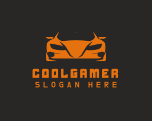Sports Car - Orange Race Car logo design