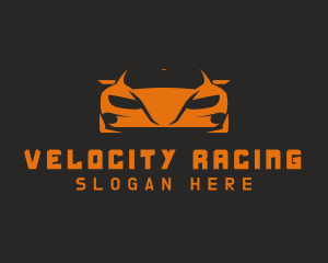 Orange Race Car logo design