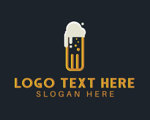 Alcohol - Alcoholic Beer Foam logo design