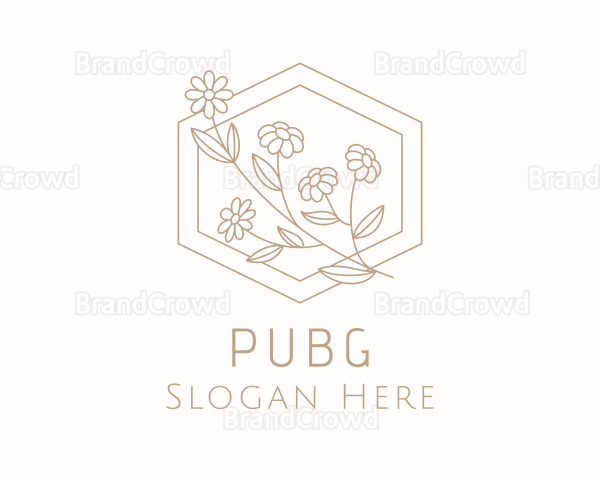 Flower Garden Hexagon Logo
