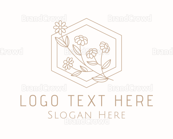 Flower Garden Hexagon Logo