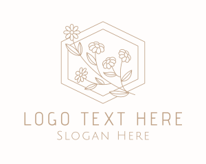 Daisy - Flower Garden Hexagon logo design