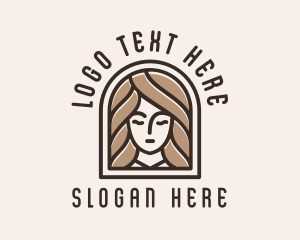 Head - Brown Hair Goddess logo design