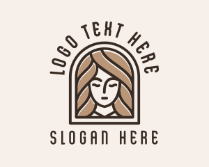 Face - Brown Hair Goddess logo design