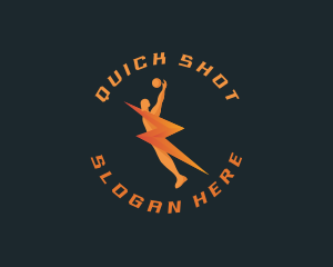 Shoot - Basketball Dunk Lightning logo design