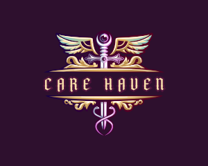 Nursing - Nursing Hospital Caduceus logo design