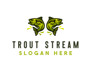 Trout - Salmon Fishing Sports logo design