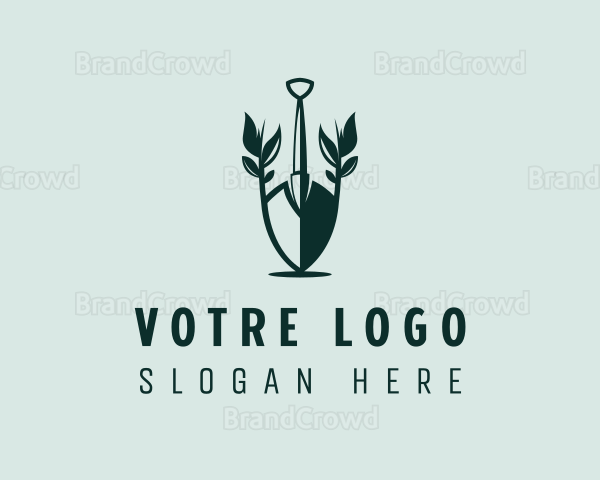 Lawn Gardener Shovel Logo