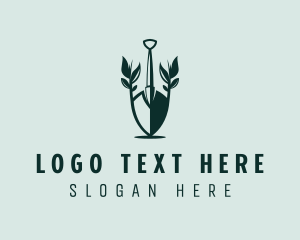 Landscaping - Lawn Gardener Shovel logo design