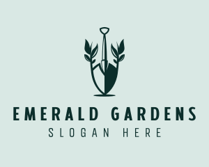 Lawn Gardener Shovel logo design