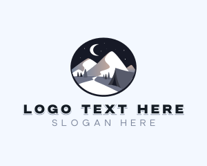 Outdoor - Mountain Camping Tent logo design