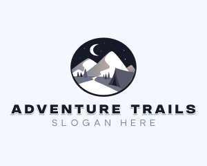 Mountain Camping Tent logo design