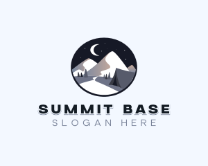 Mountain Camping Tent logo design