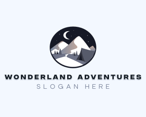 Mountain Camping Tent logo design