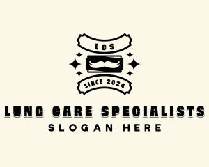 Mustache Barbering Haircut Logo