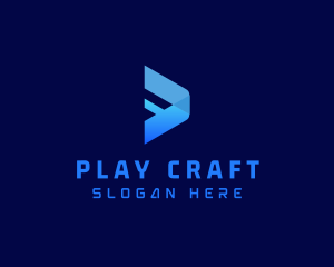 Digital Play Arrow logo design