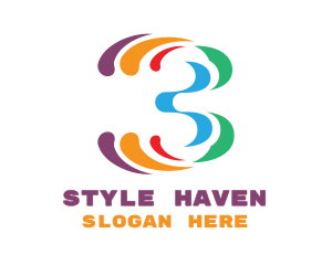 Colorful Number 3 Logo