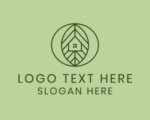 House - Environmental Leaf House logo design