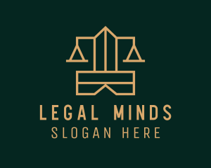 Jurist - Judicial Court House logo design