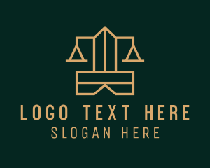 Lawyer - Judicial Court House logo design