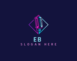 Microphone Broadcast Podcast Logo