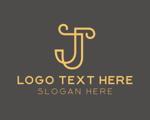 Gown - Elegant Luxury Letter J logo design