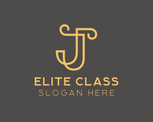 First Class - Elegant Luxury Letter J logo design