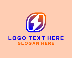 Logistic - Startup Thunder Bolt logo design
