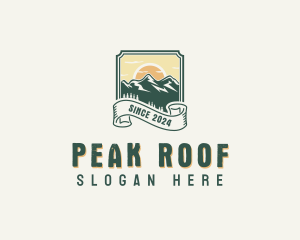 Adventure Mountain Peak logo design