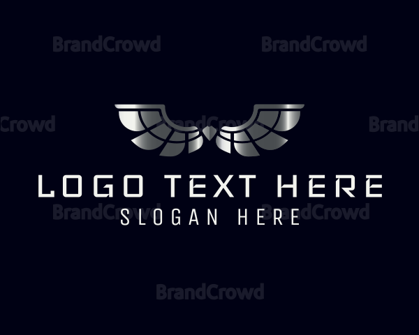 Luxury Silver Wings Logo