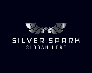 Silver - Luxury Silver Wings logo design