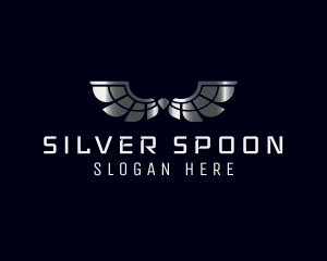 Luxury Silver Wings logo design