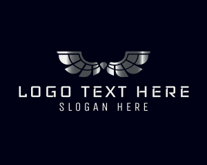 Luxury Silver Wings Logo