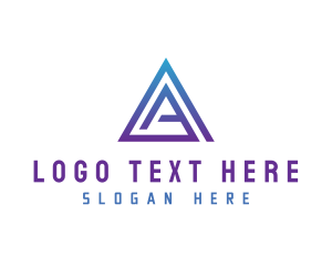 Alphabet - Generic Triangle Brand Letter A logo design