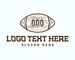 Vintage Gridiron American Football logo design